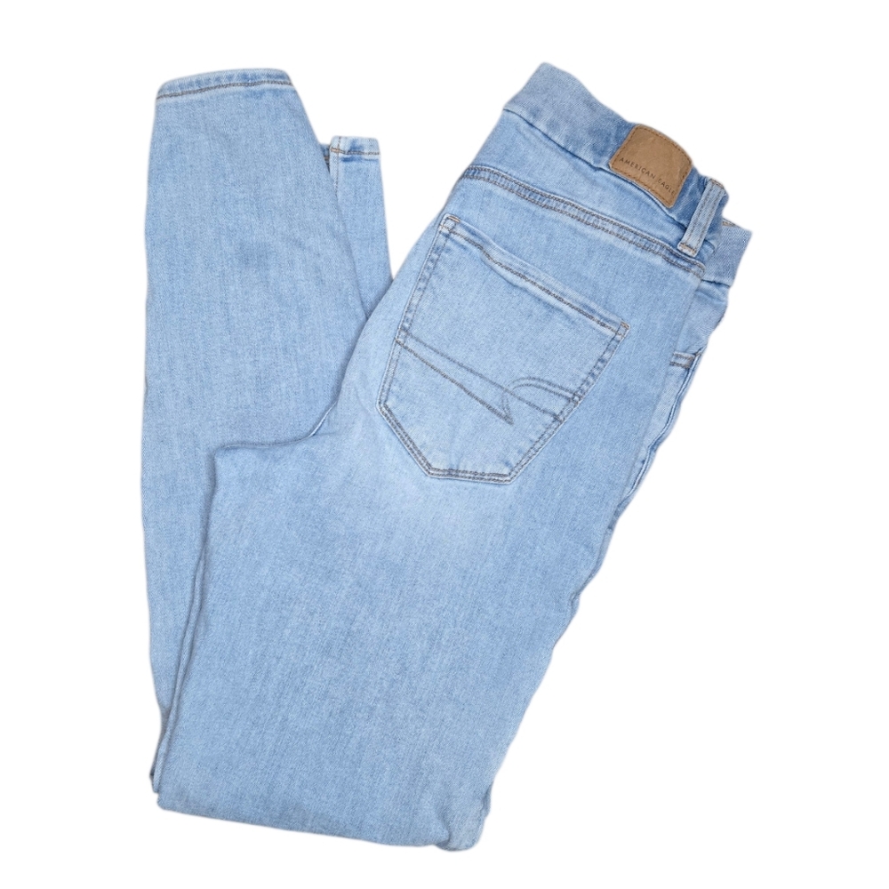 American Eagle Curvy High Rise Jegging Light Wash Stretch Skinny Jeans Women’s 6